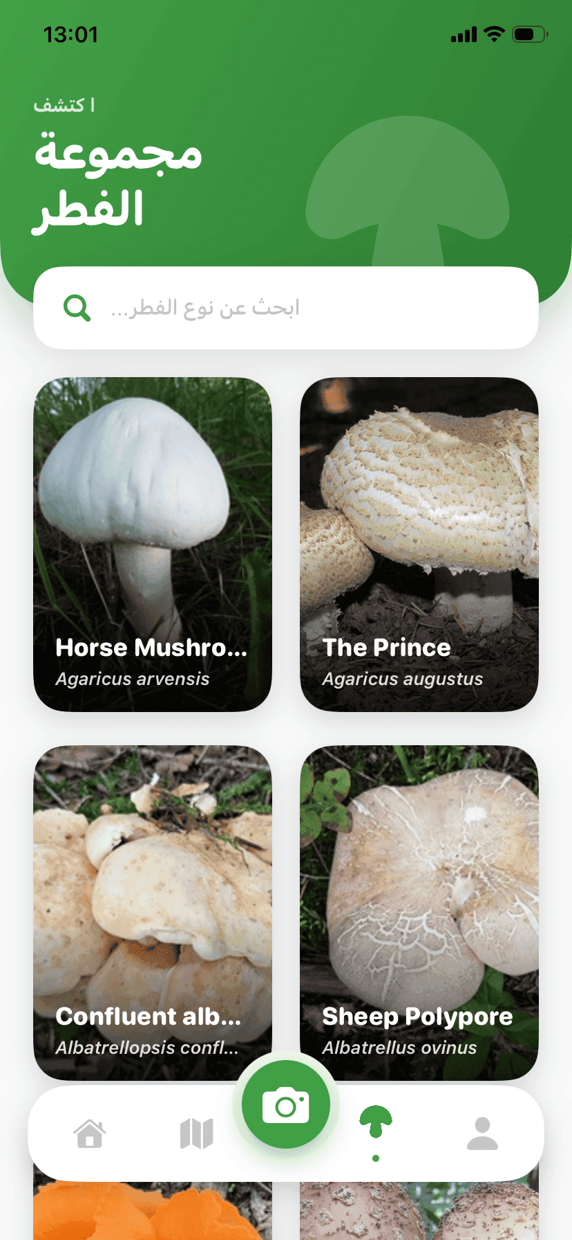 Fungisys استكشاف الفطر app screen