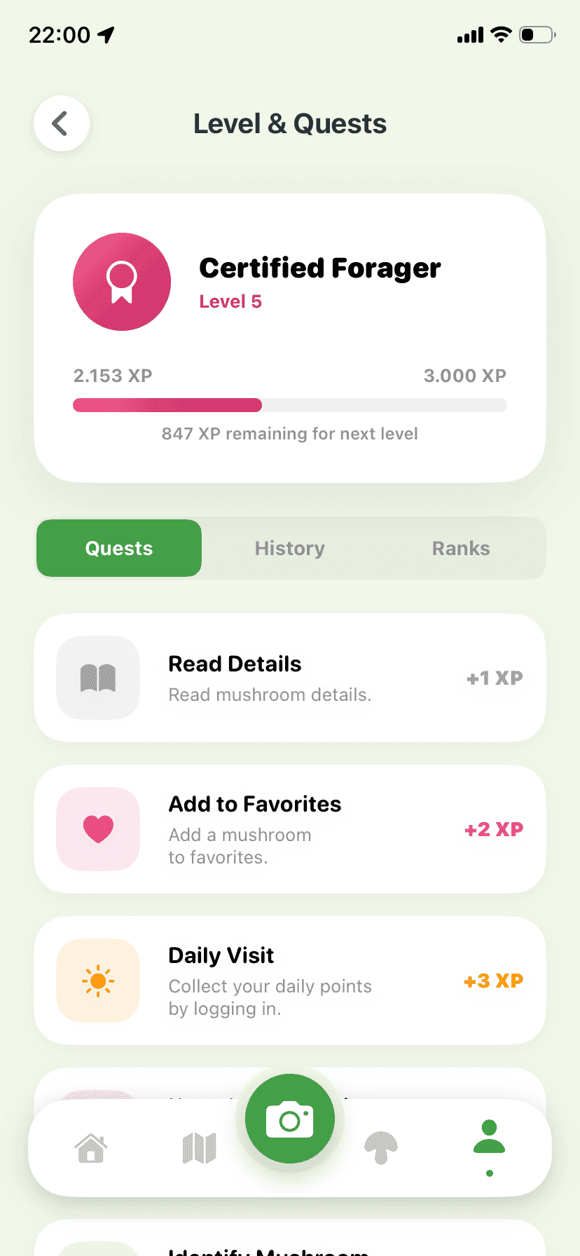 Fungisys Tasks app screen