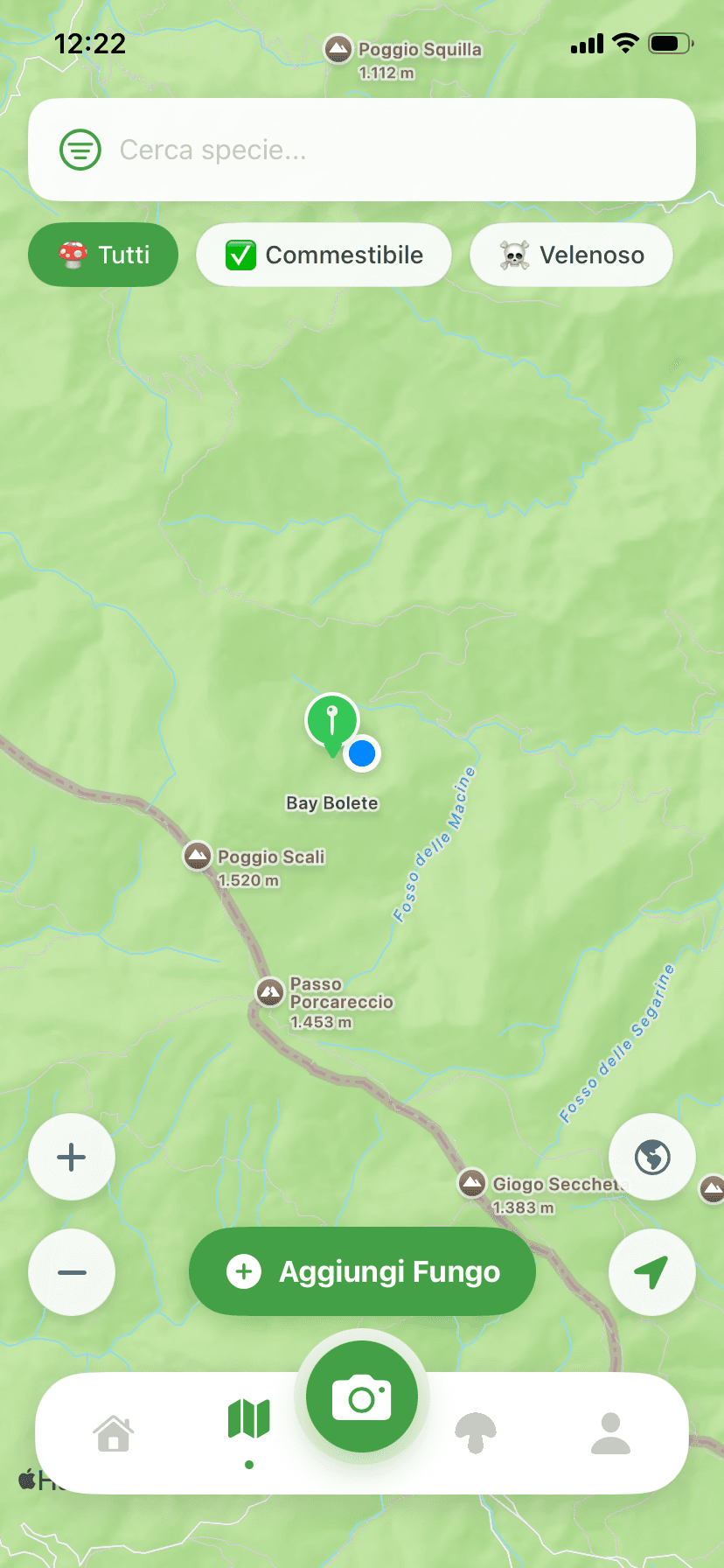 Schermata Mappa