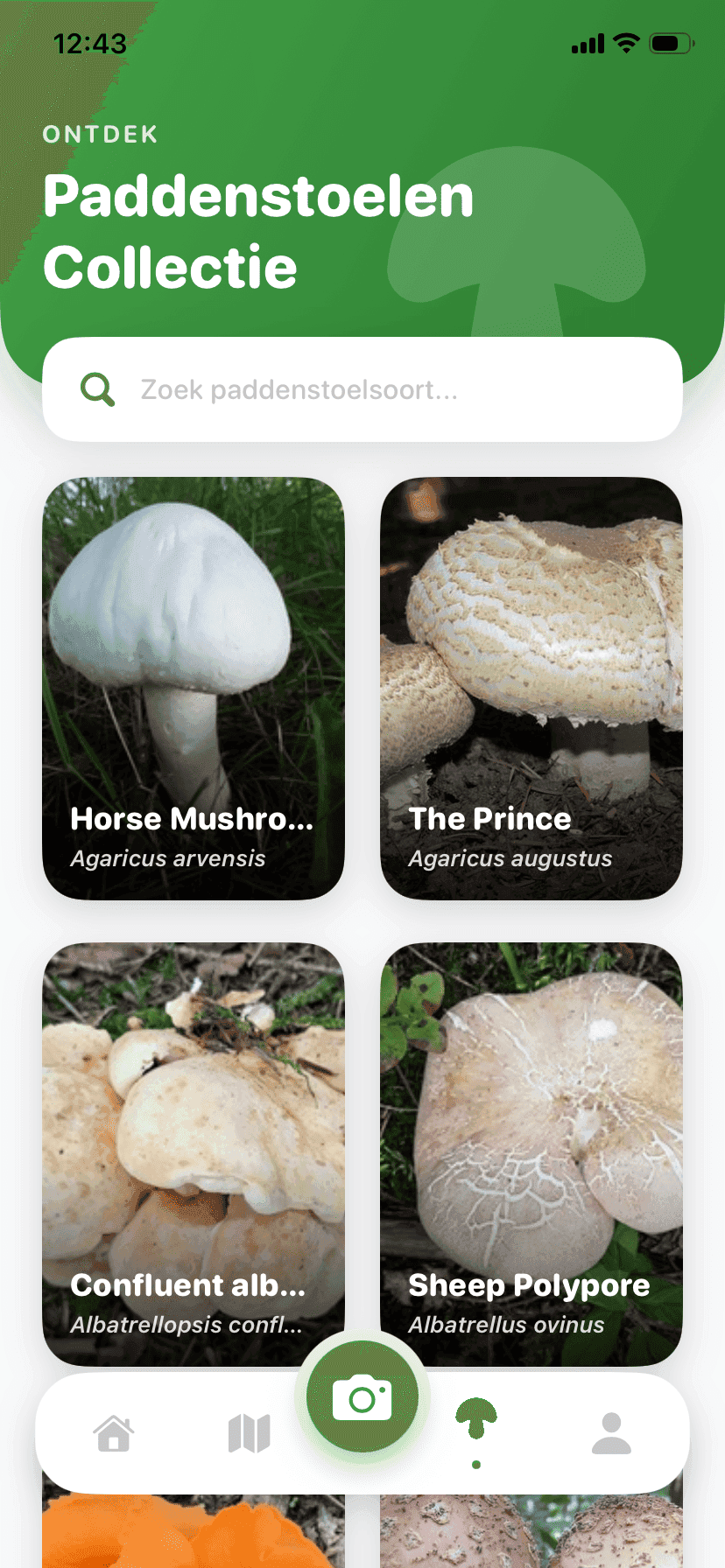 Fungisys Paddenstoelen ontdekken app screen