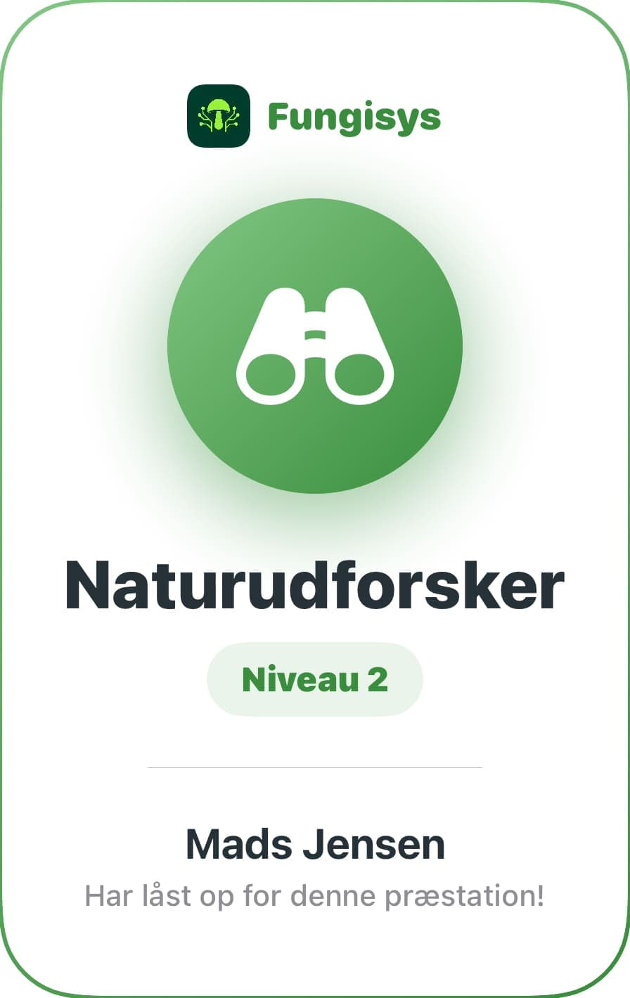 Fungisys Deling af badge og rang share card