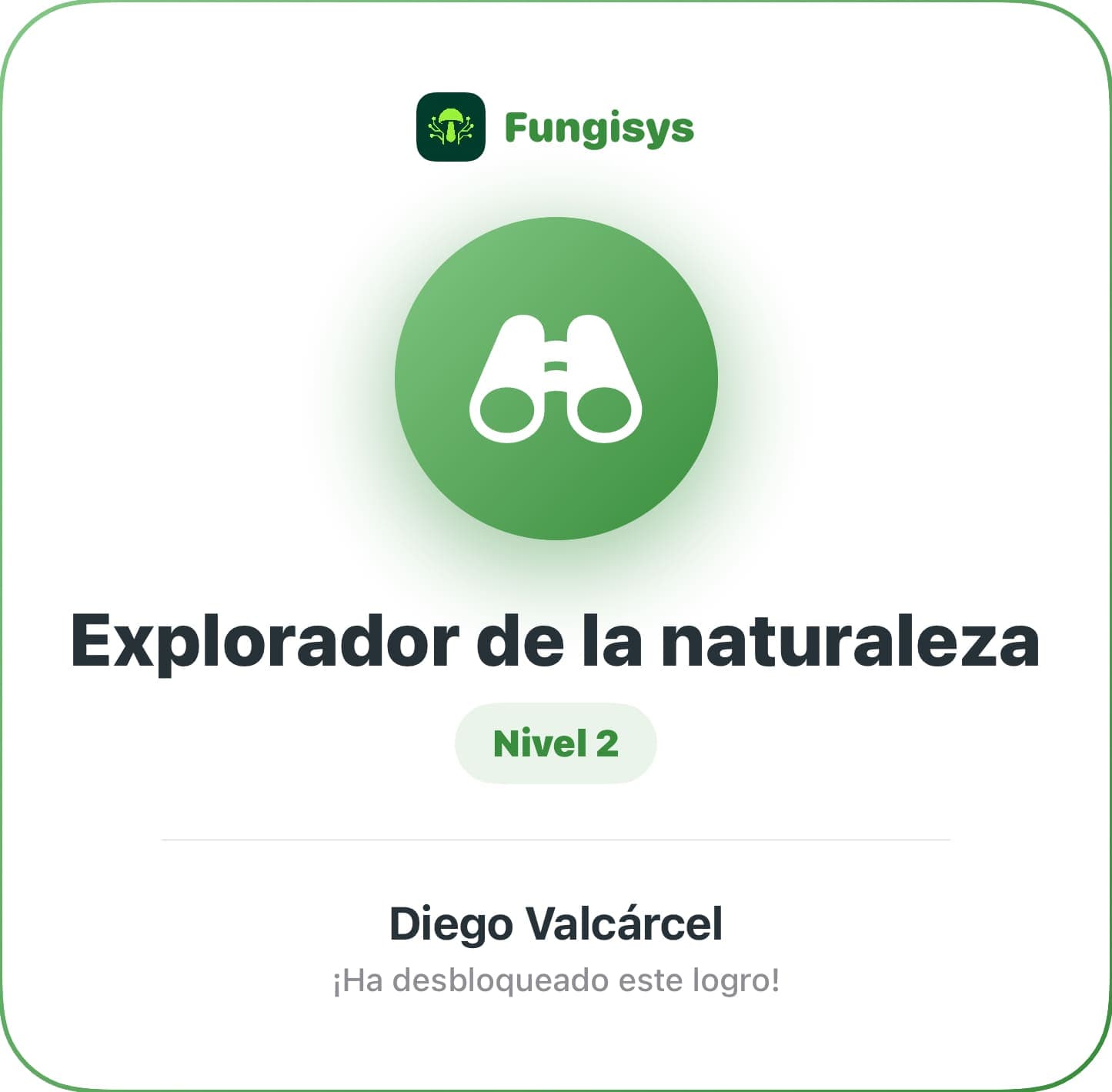 Fungisys Compartir insignia y rango share card