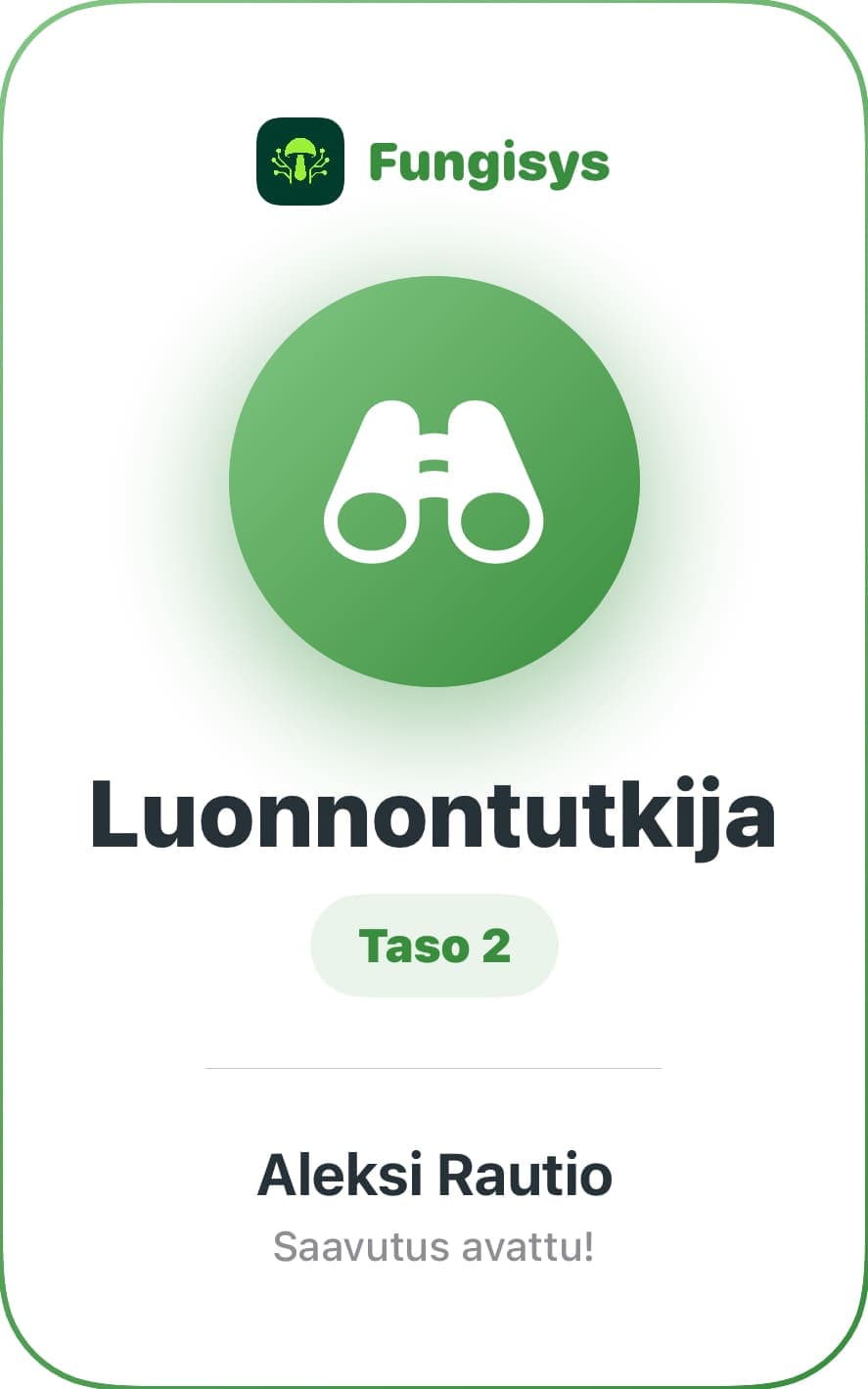 Fungisys Merkin ja arvon jakaminen share card