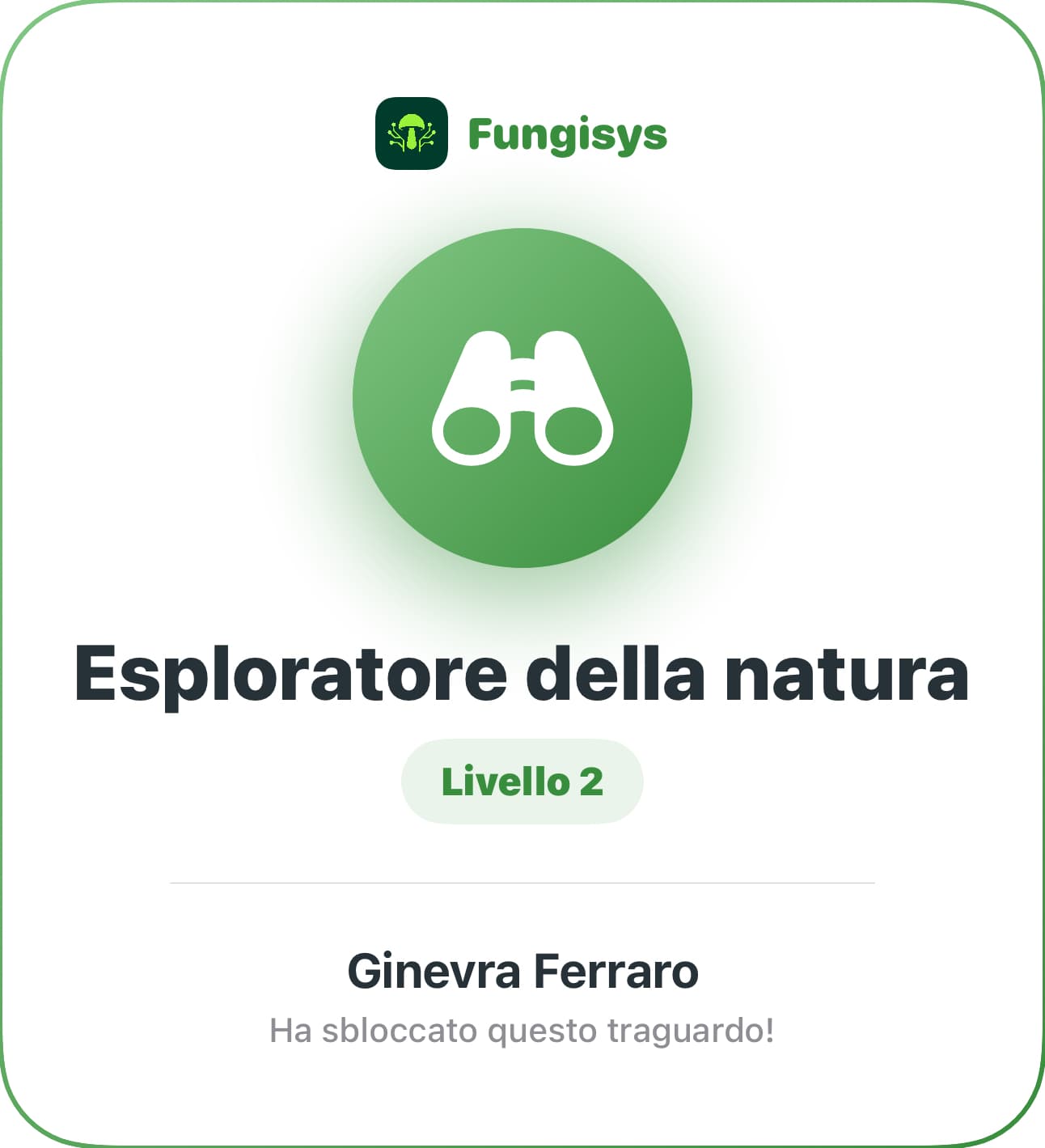 Condivisione badge e grado