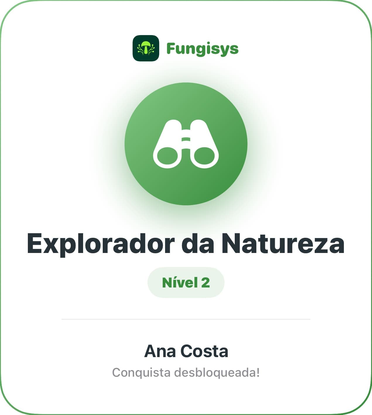 Fungisys Compartilhamento de badge e rank share card