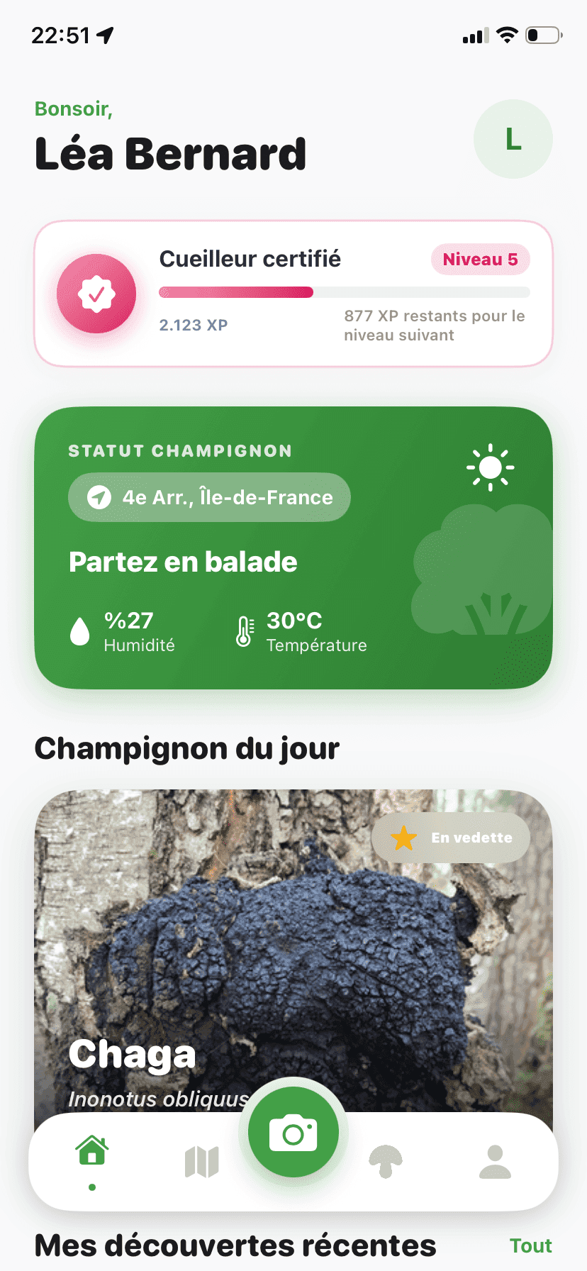 Fungisys Écran d’accueil app screen