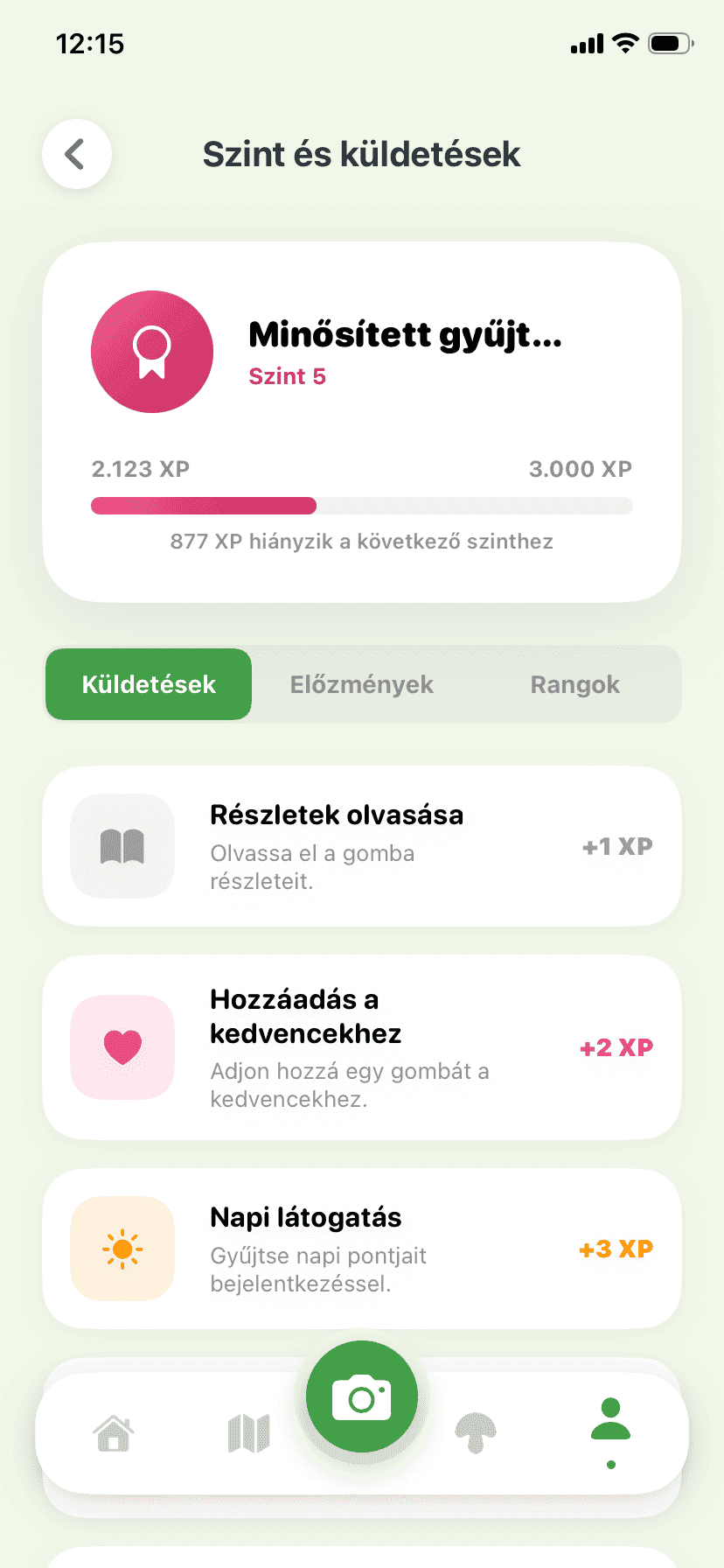 Fungisys Feladatok app screen
